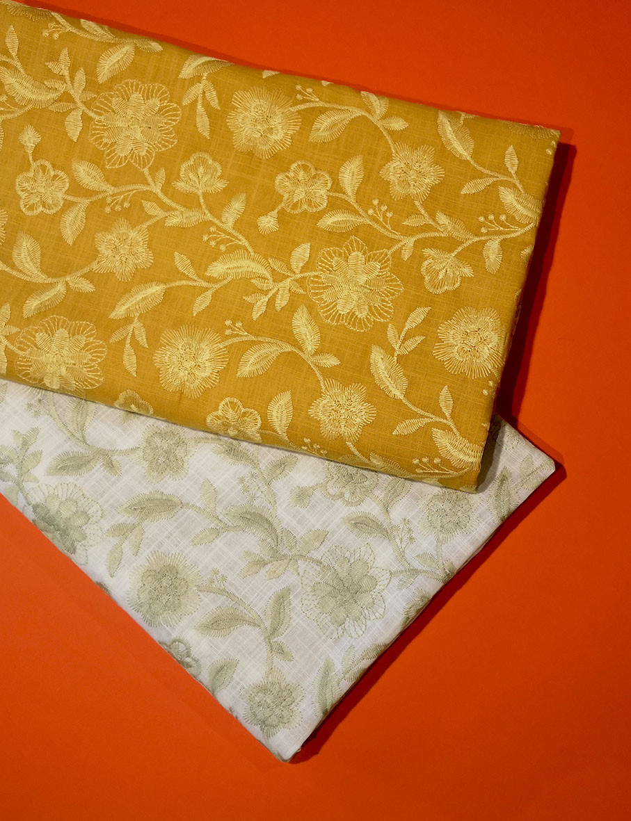 Katinka 22 Tissu BrodÉ Broderie Fleurs Pic1