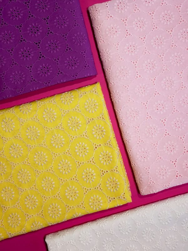 Maider 2 Broderie Anglaise Tissu En Coton BrodÉ Pic3