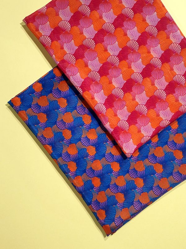 Sheila 22 Tissu Soie Coton ImprimÉ Tissu À Motif Pic1