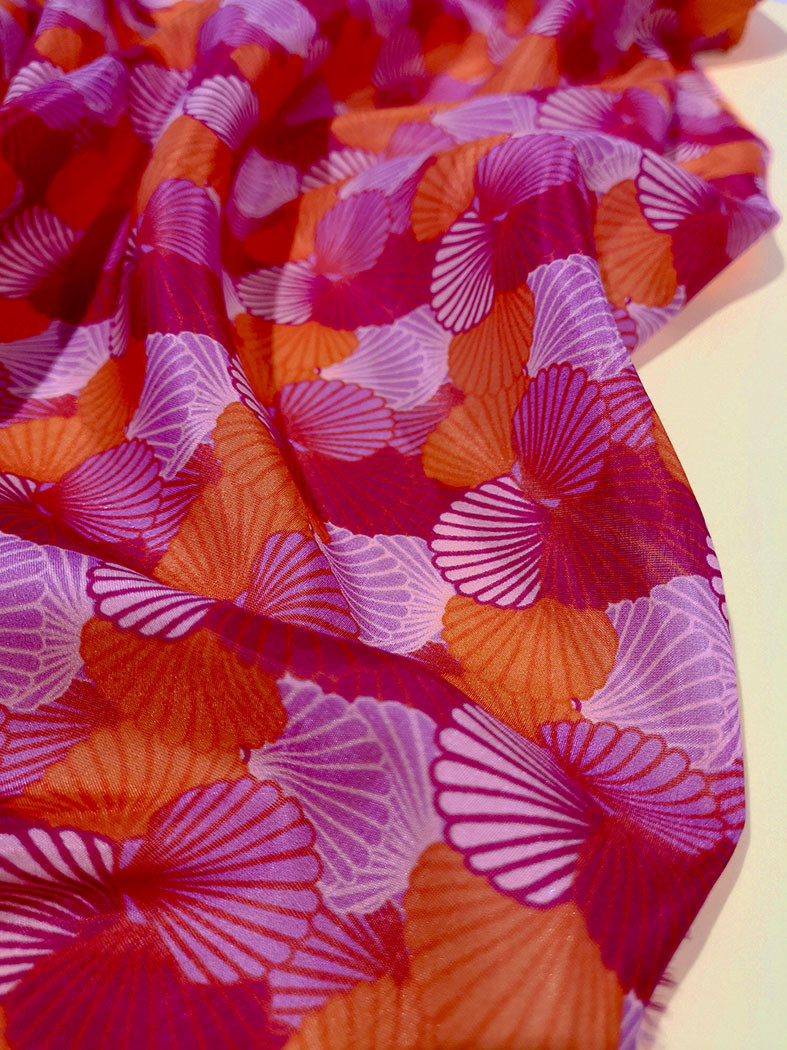 Sheila 22 Tissu Soie Coton ImprimÉ Tissu À Motif Pic10