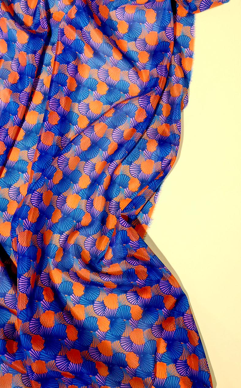 Sheila 22 Tissu Soie Coton ImprimÉ Tissu À Motif Pic4