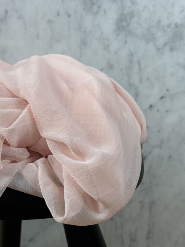 Tissu voile crêpe rose - Isaure