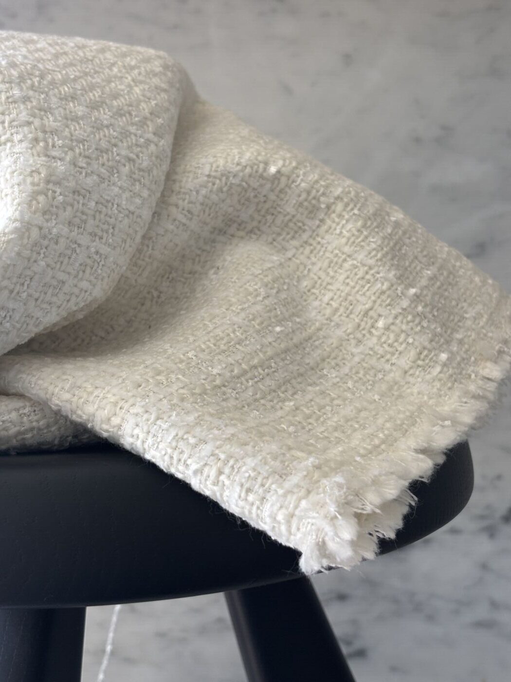 Tissu tweed ivoire - Enea