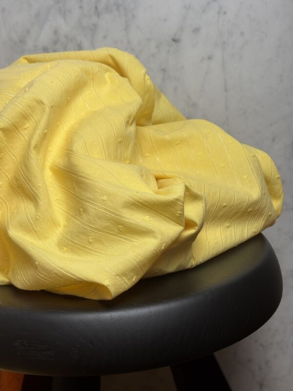 BOX COUPON 2 MÈTRES COTON PLUMETIS JAUNE