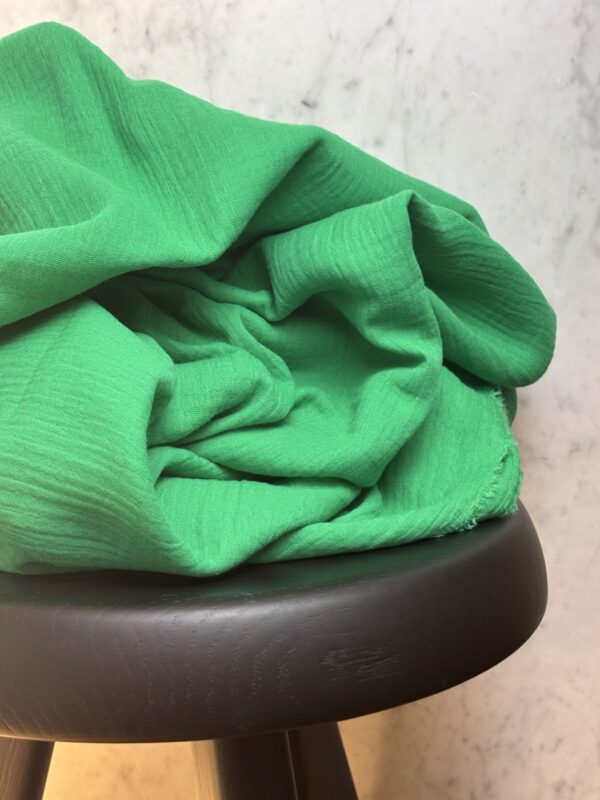 BOX COUPON 2 MÈTRES DOUBLE GAZE DE COTON - VERT VIF