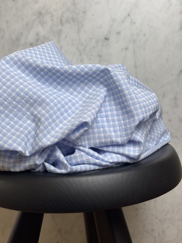 Tissu coton petits carreaux vichy bleu - Vika