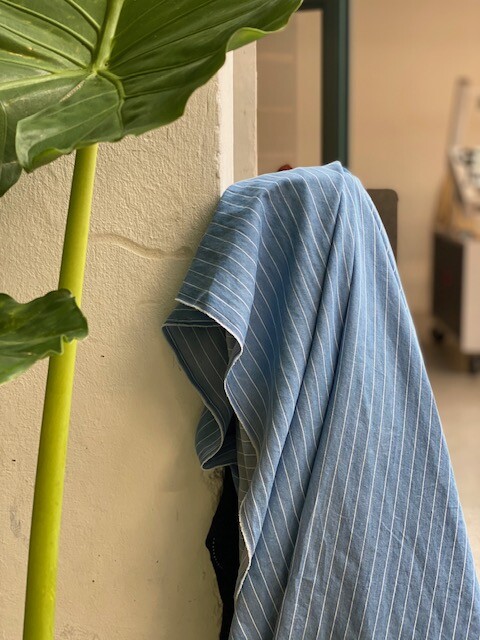 Tissu lyocell jean à rayures - Pakize