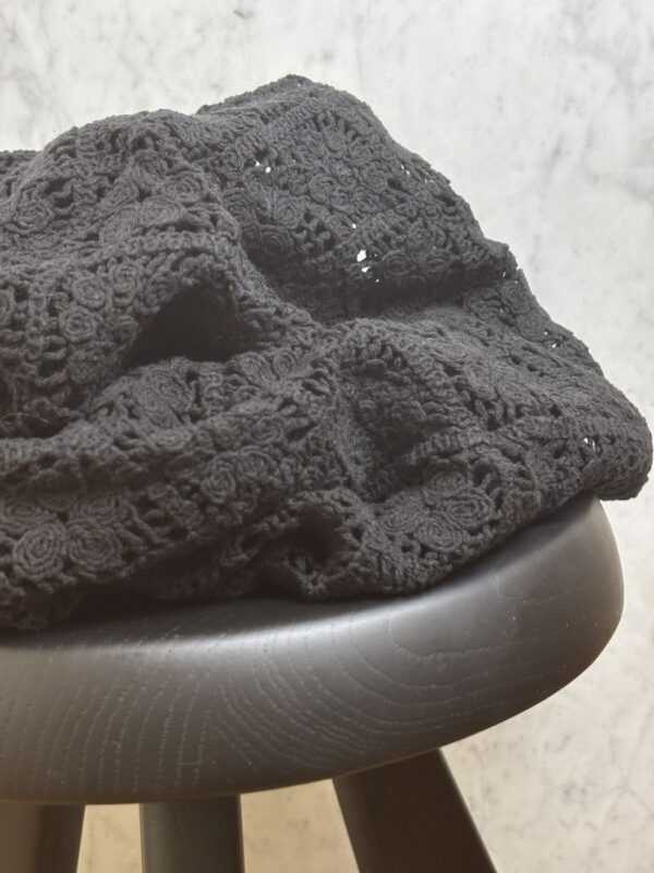 Tissu guipure de coton - Crochet noir - Jasmine