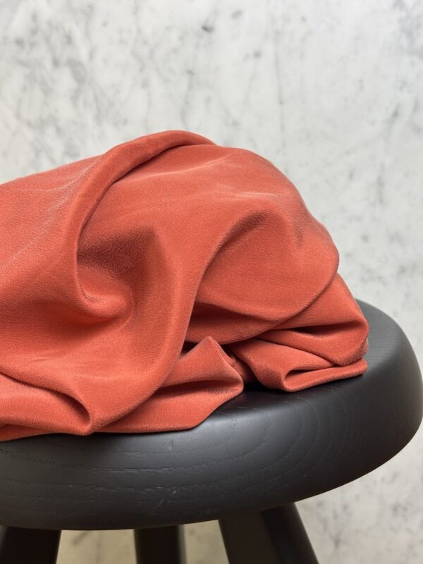 Tissu soie lavée Tara - Rouge Tomette